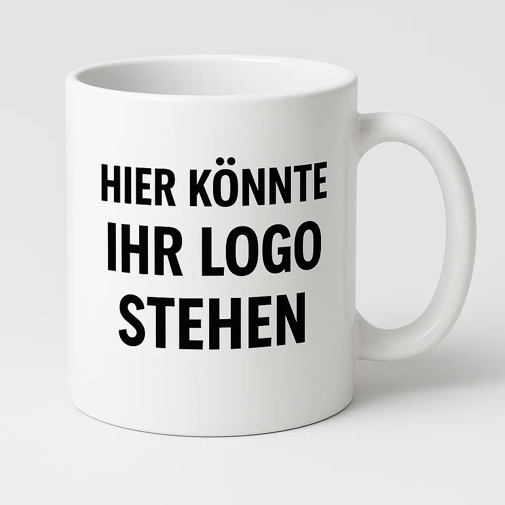 Personalisierte Werbetasse – Weiß, One Size