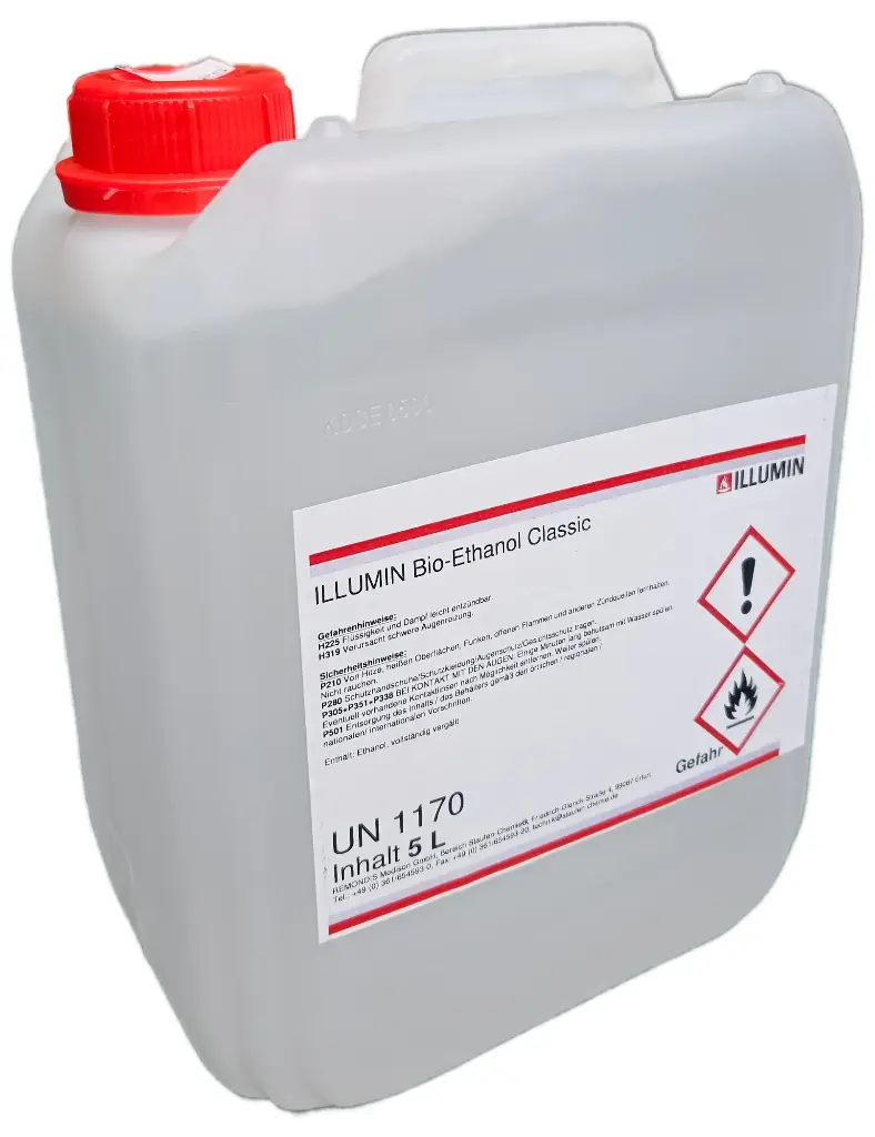 5 Liter Bio-Ethanol Bio-Alkohol ILLUMIN 99,9%