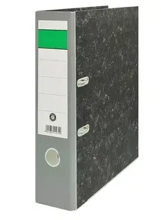 Ordner aus Hartpappe für DIN A4, schwarz marmoriert Breite 80 mm
