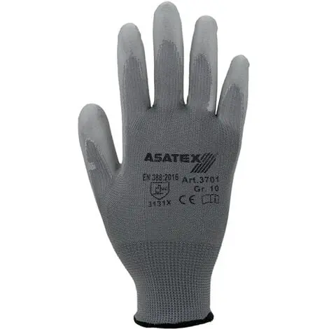 PU-Feinstrickhandschuh 10St. EN 388 GRAU Größe 10 (XL) 