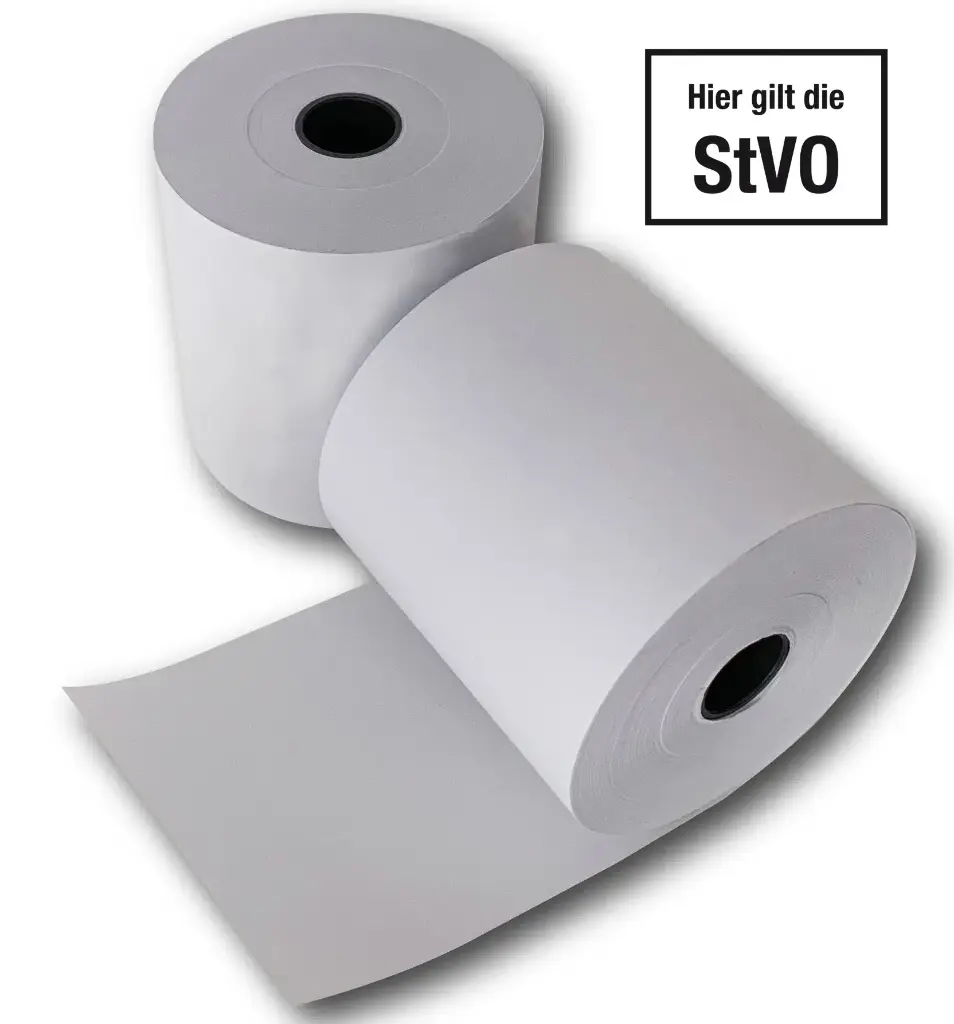 Thermorolle 57/15m/12 STVO-Verwarnung
