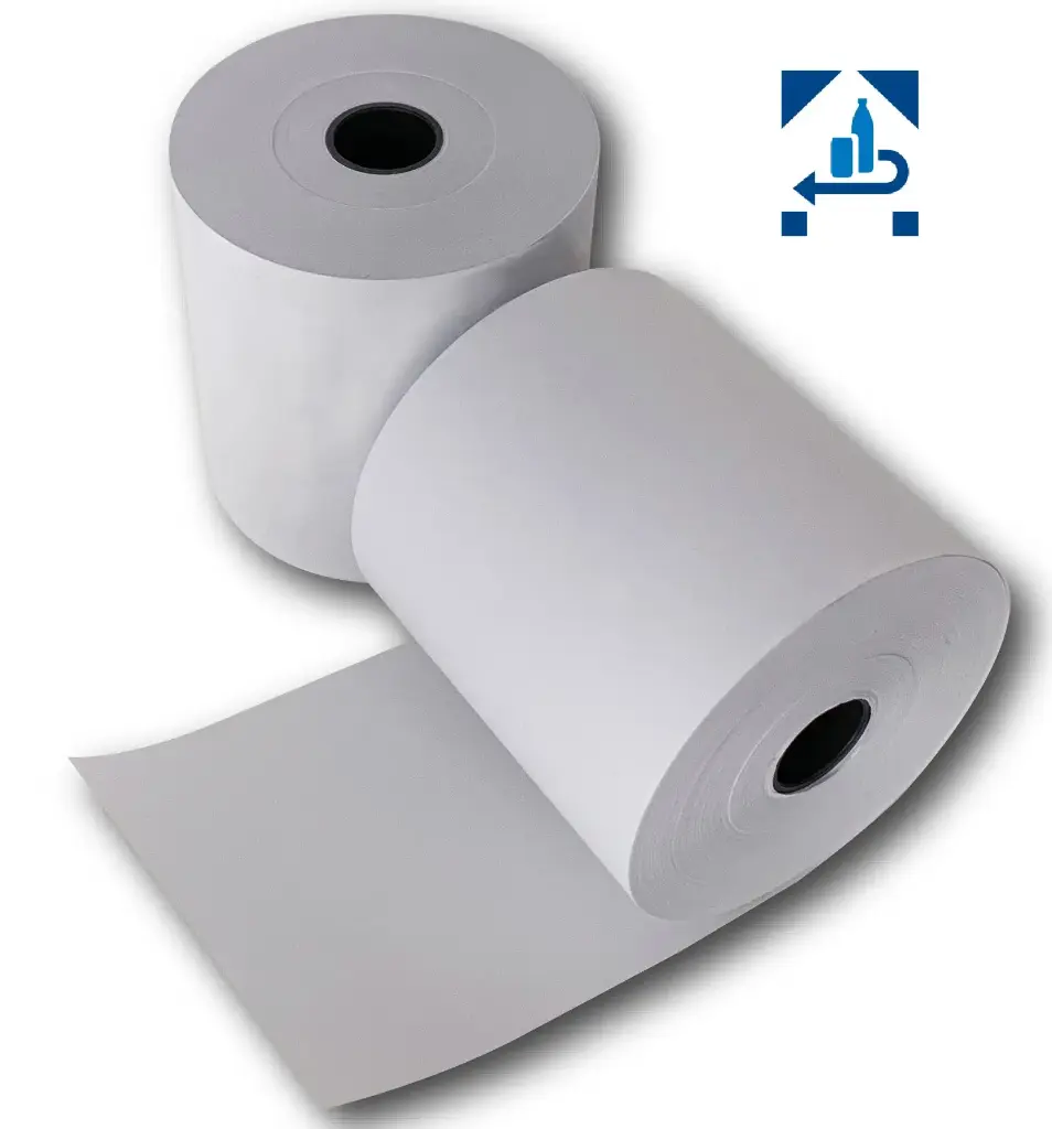 Thermorolle 57/250m/25 blanco Leergut Pfand