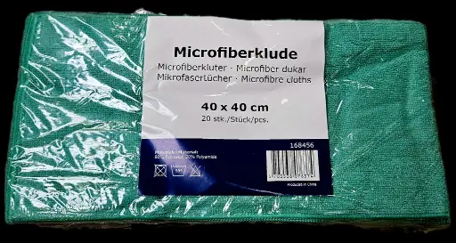 [504478] 20 x Mikrofasertücher GRÜN 40 x 40cm Profiqualität Gastro Microfasertuch