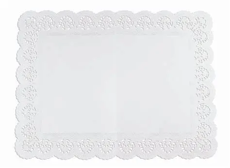 [150694] 5 x 100 Stk. Spitzenpapier Tortenpapier 30 x 40 cm weiß