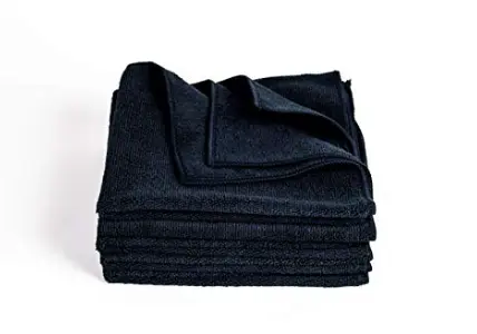 [510240] 60 x Mikrofasertücher SCHWARZ 30 x 30cm Profiqualität Gastro Microfasertuch
