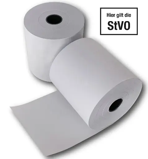[510118] Thermorolle 57/10m/12 STVO Verwarnung Wasserfest